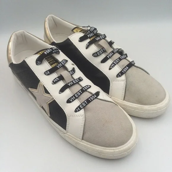 Vintage Havana VH Flair Women's 10 Black Gold Grey White Sneakers Shoes - Picture 6 of 12